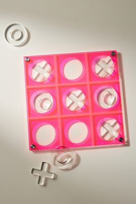 Luxe Dominoes Tic Tac Toe Acrylic Board Game 