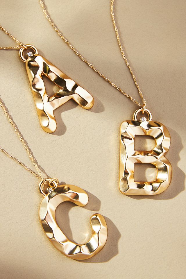 Anthropologie chain deals link monogram necklace