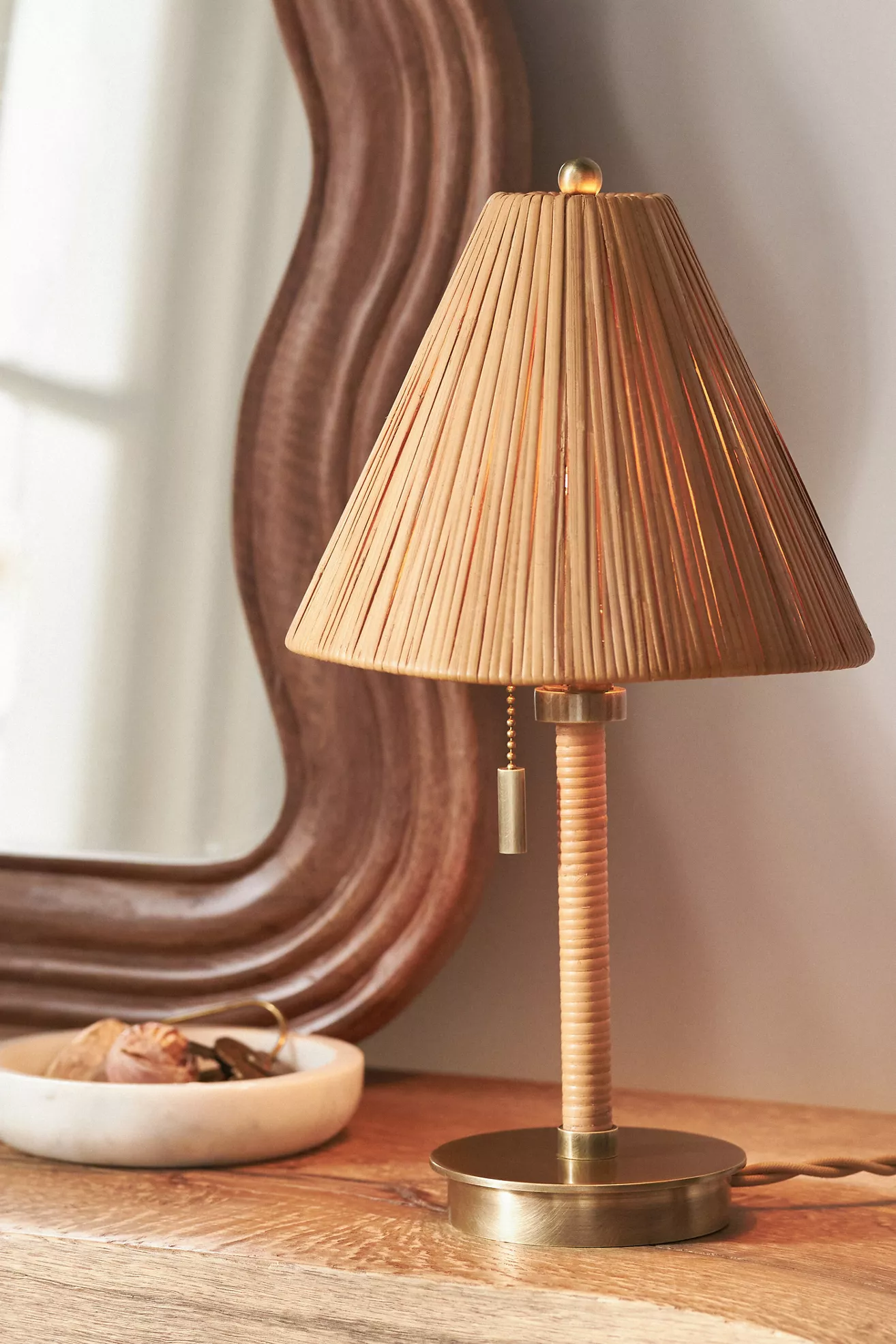 Delphine Rattan Table Lamp | AnthroHome