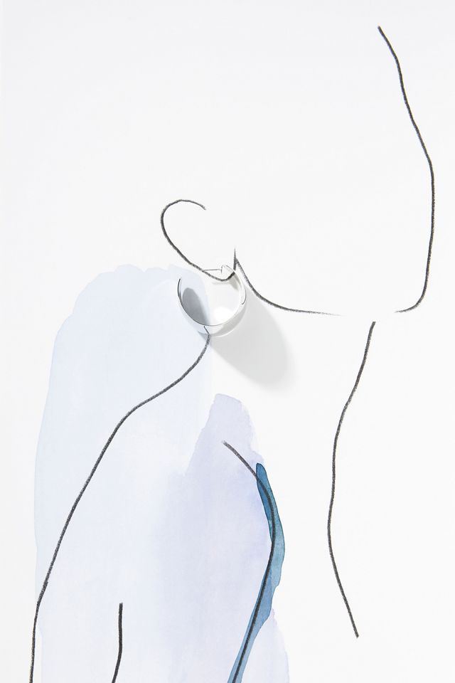 Wide Huggie Hoop Earrings #2