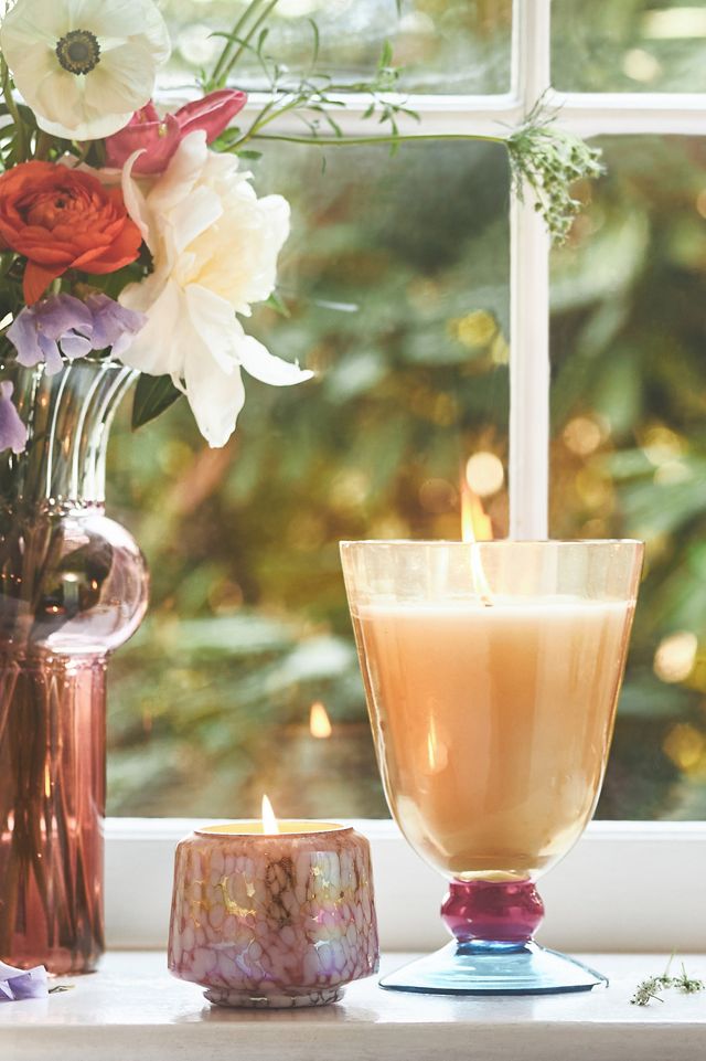 By Anthropologie Floral Night Gardenia Glass Jar Candle #1