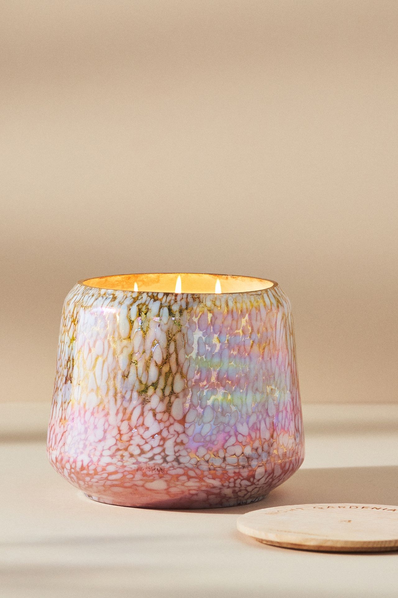 By Anthropologie Floral Night Gardenia Glass Jar Candle