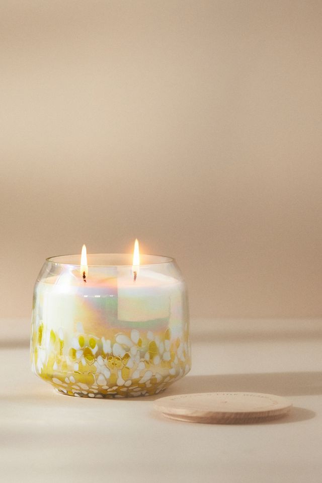 By Anthropologie Fresh Hibiscus & Pink Guava Glass Jar Candle #2