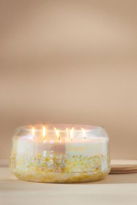 By Anthropologie Fresh Hibiscus & Pink Guava Glass Jar Candle