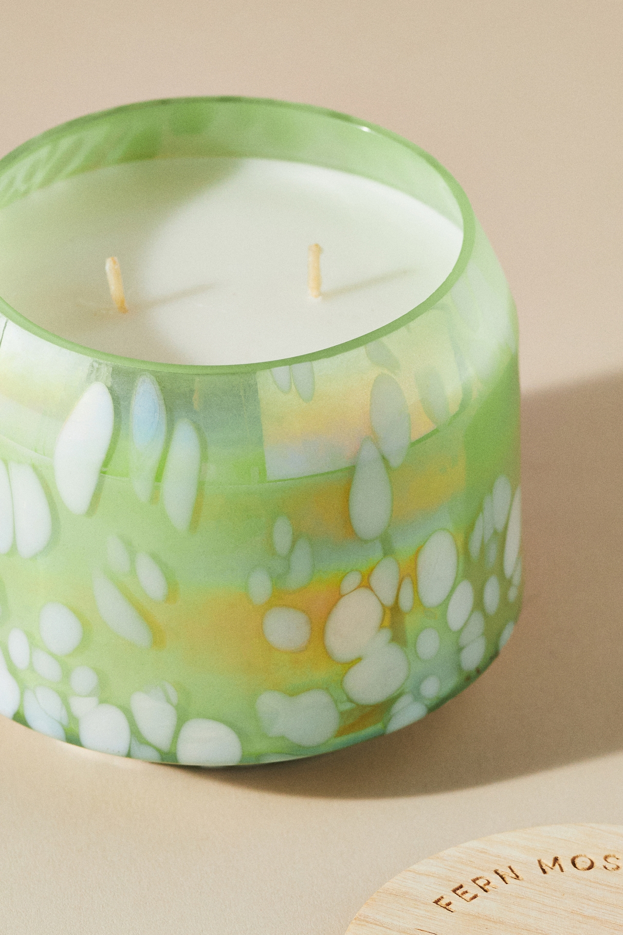 By Anthropologie Fresh Fern Moss Glass Jar Candle