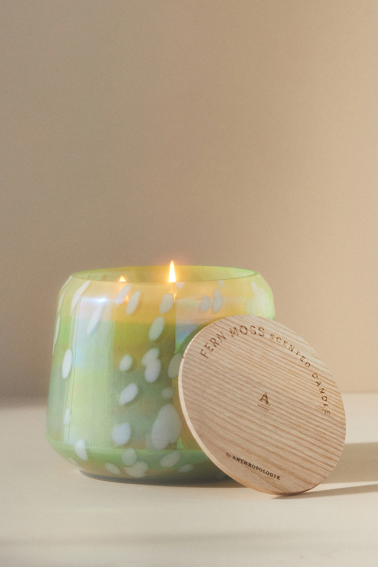 By Anthropologie Fresh Fern Moss Glass Jar Candle