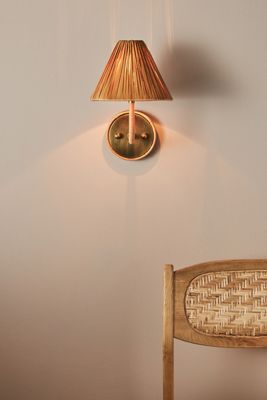 Delphine Rattan Sconce Wall Light