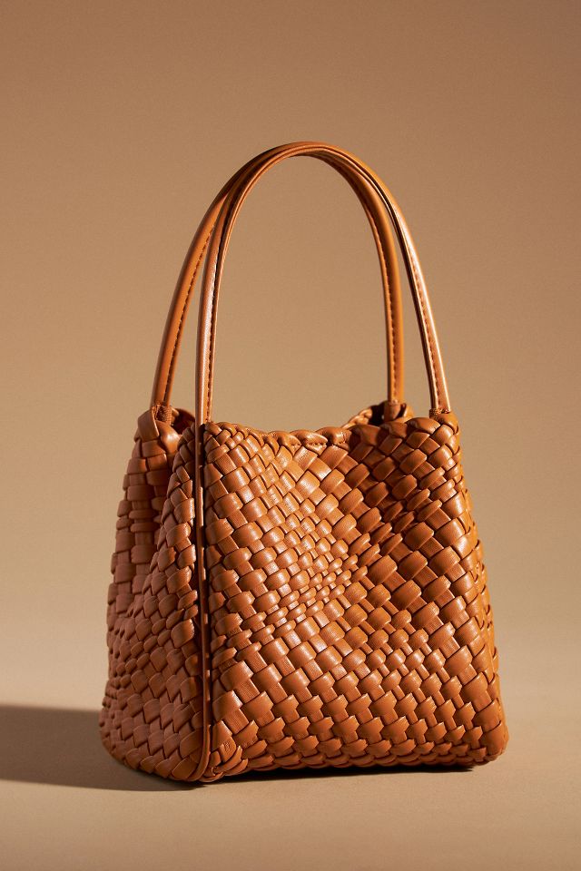 Anthropologie Women's Woven Leather Shoulder Bag