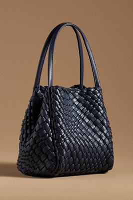 By Anthropologie The Hollace Tote: Woven Mini Edition In Blue