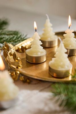 Evergreen Tree Tea Lights, Set of 9