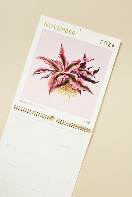 Houseplants Foil Poster 2024 Wall Calendar AnthroLiving   85806750 080 B3