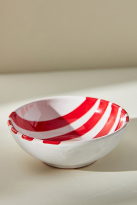Vietri Amalfitana Striped Cereal Bowl In Red