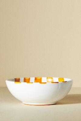 Vietri Amalfitana Striped Cereal Bowl By  In Yellow Size Cerealbowl