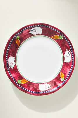 VIETRI VIETRI MELAMINE CAMPAGNA DINNER PLATE BY VIETRI IN RED SIZE DINNER