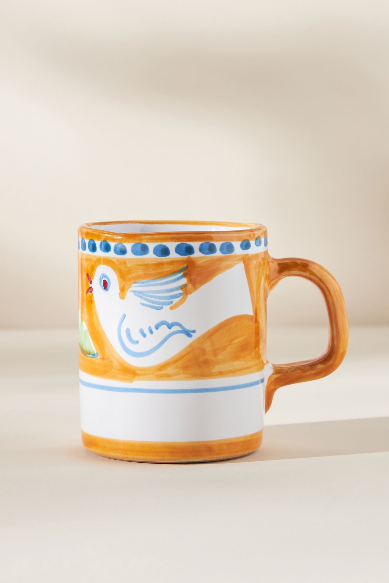 Vietri Campagna Mug - Orange Bird, One Size