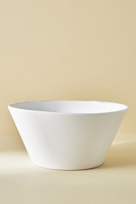 VIETRI MELAMINE LASTRA WHITE LARGE STACKING SERVING BOWL main image 0