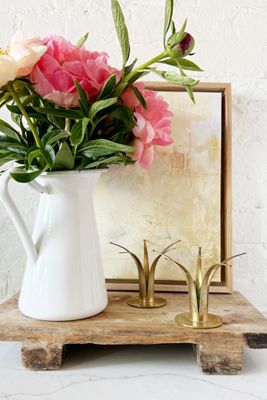 Old Flame Candle Co. Vintage Amy + Tina Candlestick Holders