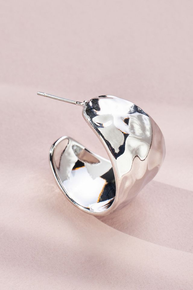 Textured Huggie Hoop Earrings #1