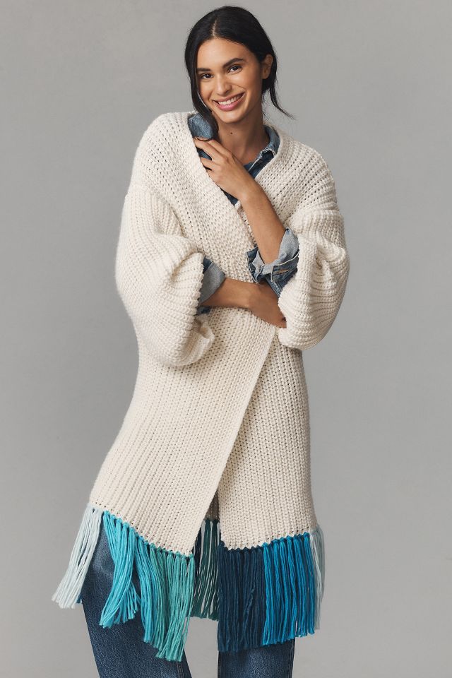 By Anthropologie Long Fringe Cardigan Sweater | Anthropologie