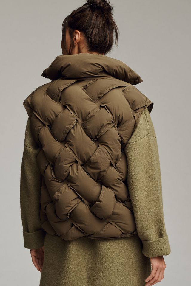 By Anthropologie Woven Puffer Vest #1