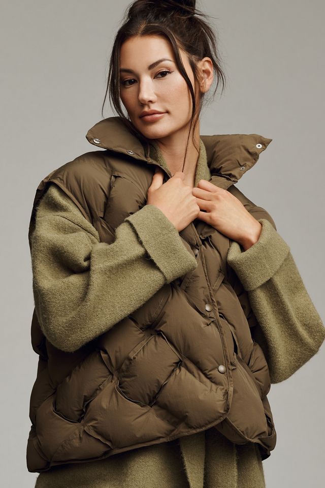 By Anthropologie Woven Puffer Vest #4