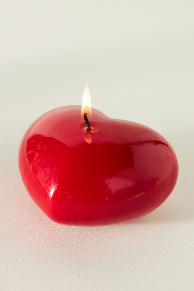 Heart-Shaped Wax Candle