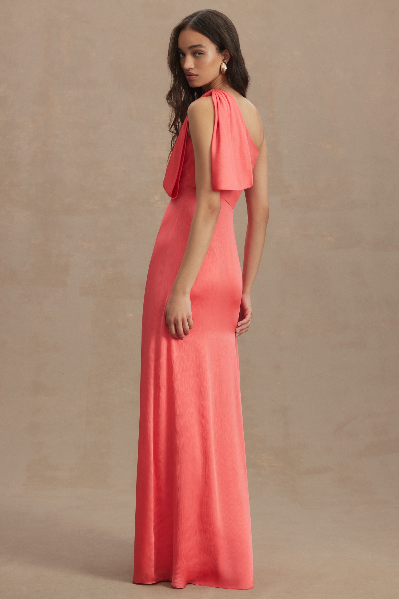 Sachin & Babi Chelsea One-Shoulder Georgette Bias Gown