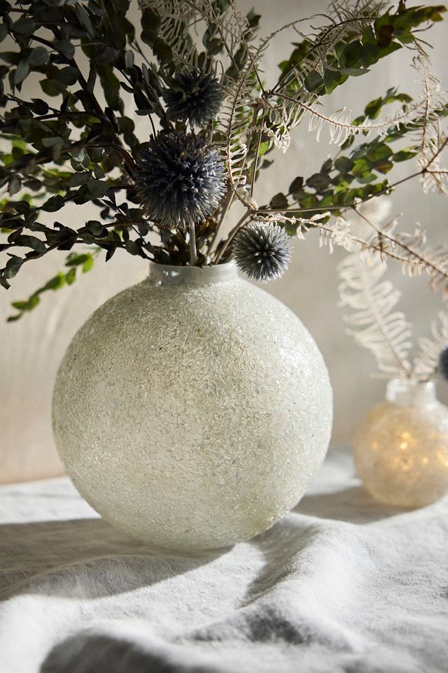 Colorful Crinkle Bauble Vases, Set of 2 White #1