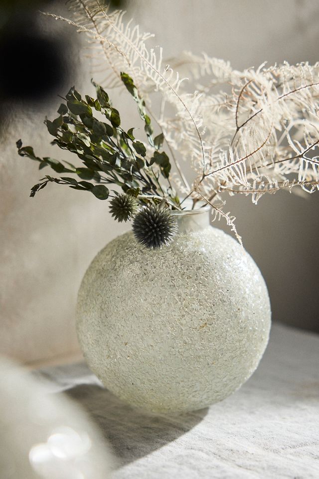 Colorful Crinkle Bauble Vases, Set of 2 White #2