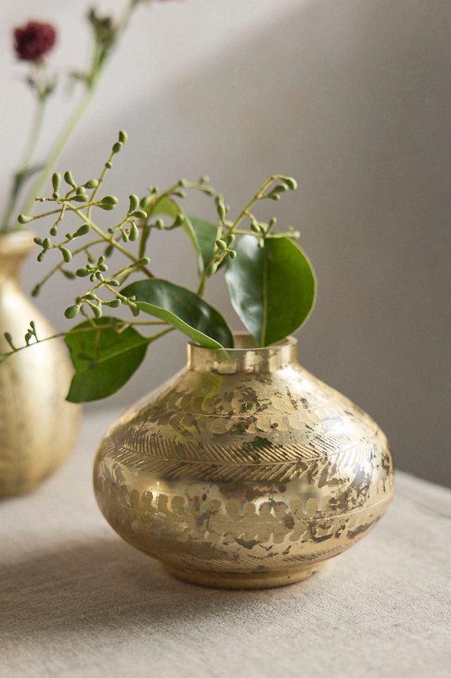 Bronze Etched Vase #2
