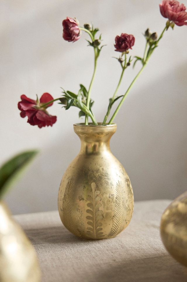 Bronze Etched Vase