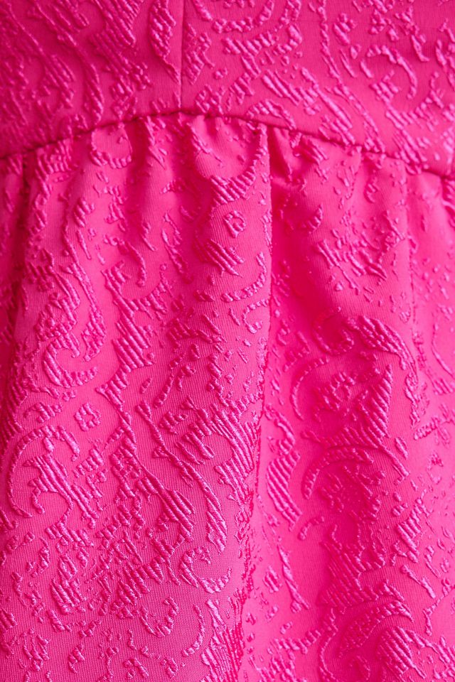 Sachin & Babi Puff-Sleeve V-Neck Taffeta Mini Dress #4