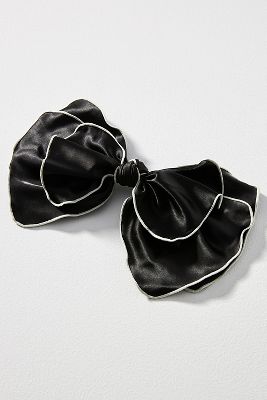 satin hair bow chain belt print hair accessory for women