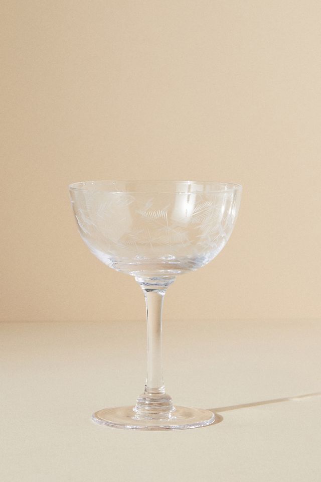 The Vintage List Crystal Champagne Saucer Glasses, Set of 2 #1