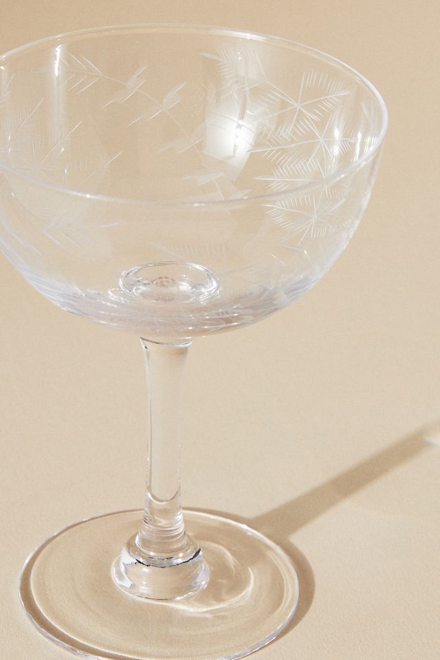 The Vintage List Crystal Champagne Saucer Glasses, Set of 2 #2