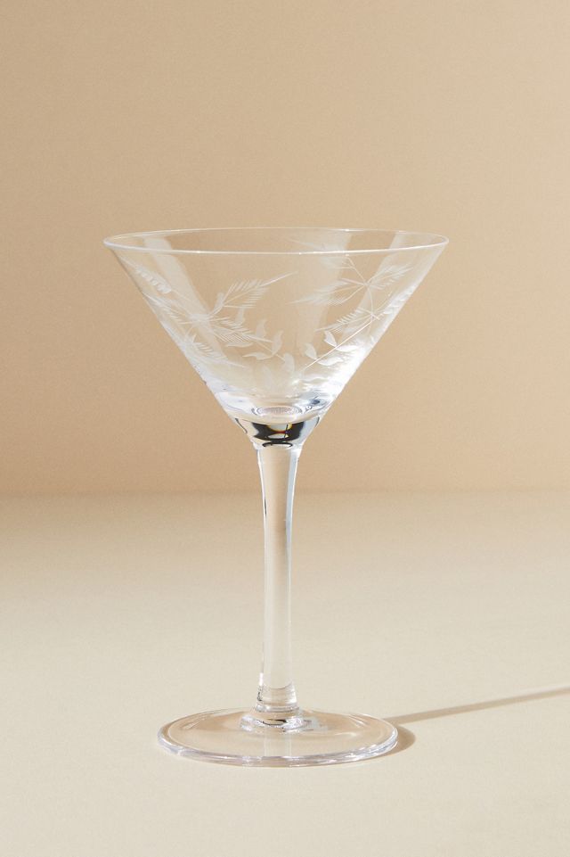 The Vintage List Crystal Martini Glasses, Set of 2 #1