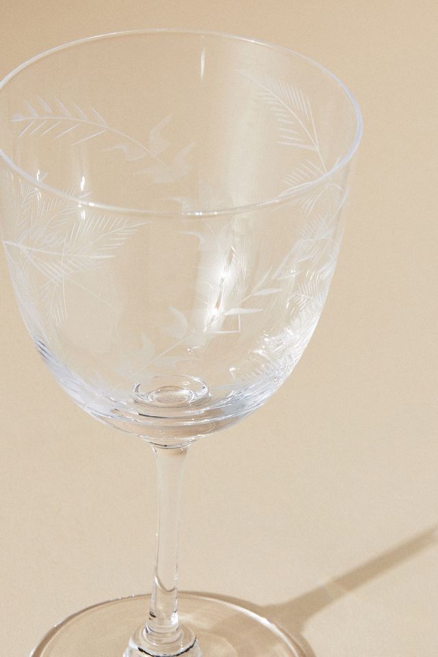 rose crystal wine glasses with ovals design – The Vintage List