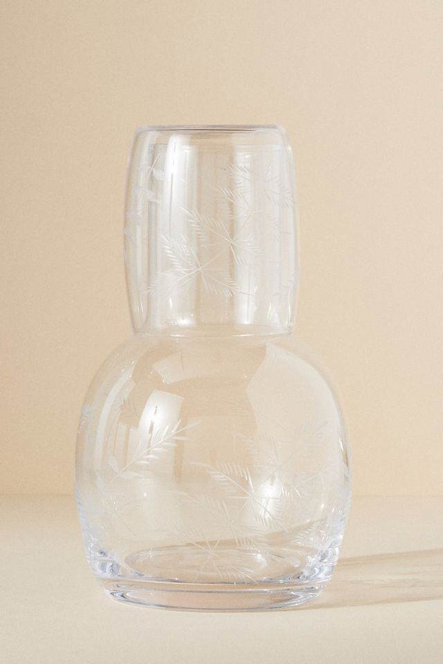 The Vintage List Crystal Carafe & Glass Set #1