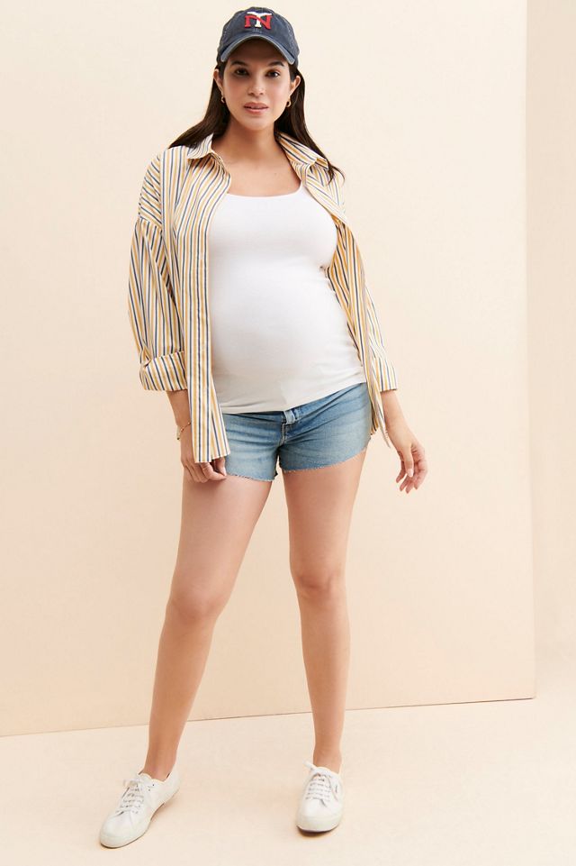 Hudson Maternity Gemma Mid-Rise Shorts #3