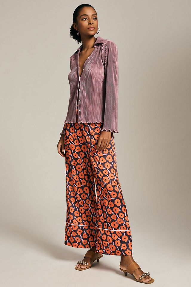 Cropped wide shop leg trousers petite