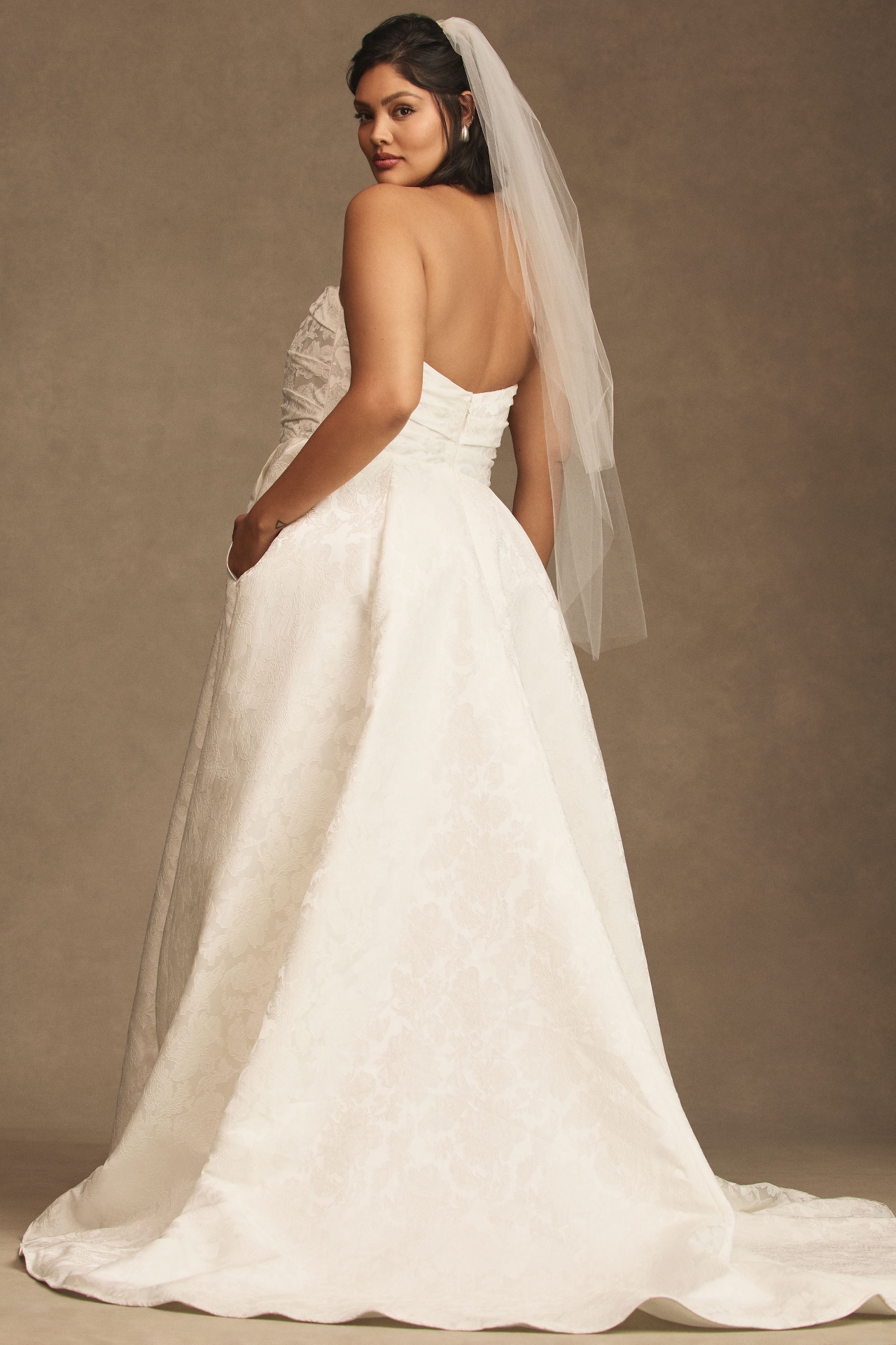 Wtoo by Watters Phoebe Strapless Draped A-Line Wedding Gown