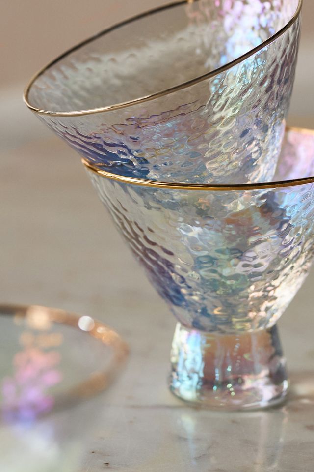Zaza Lustered Stemless Martini Glasses, Set of 4 #2