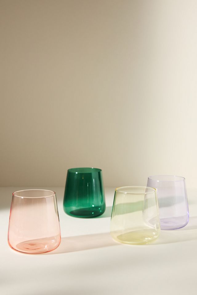 Morgan Stemless Wine Glasses, Set of 4 #2