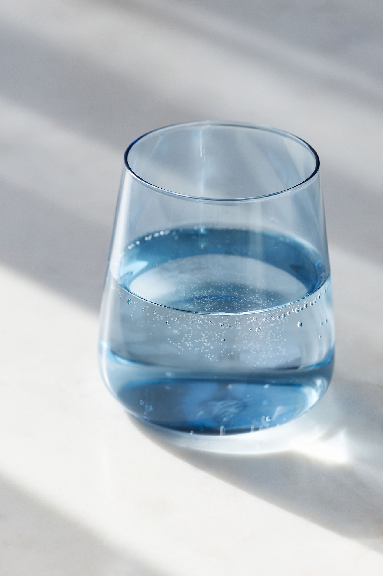 Morgan Stemless Wine Glasses, Set of 4 - Sky, Standard, Set Of 4
