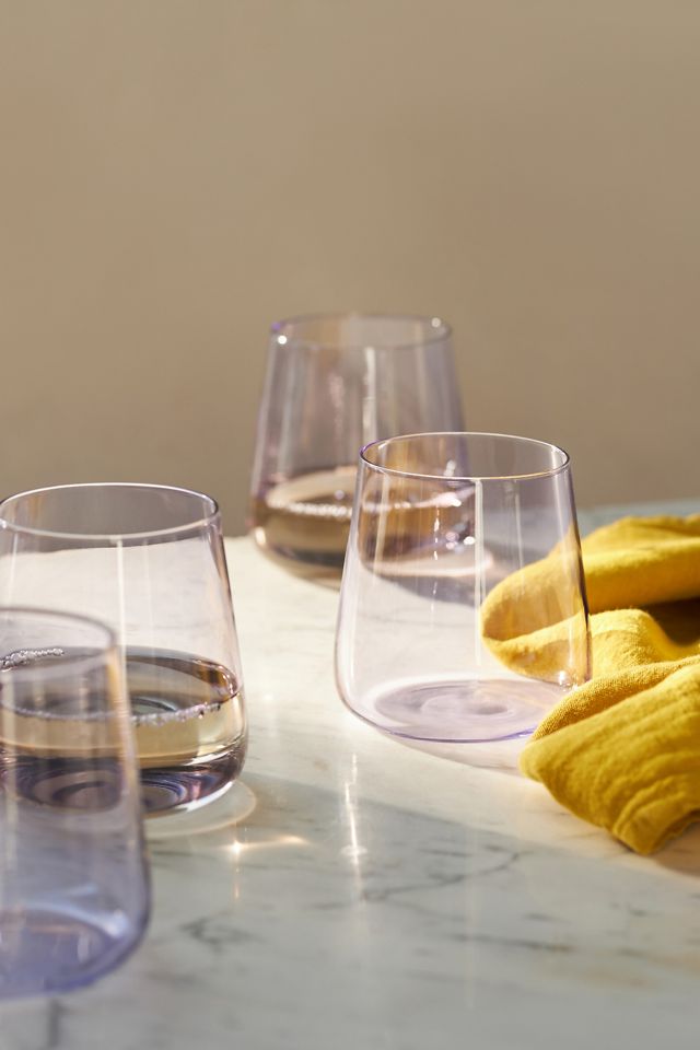 Morgan Stemless Wine Glasses, Set of 4