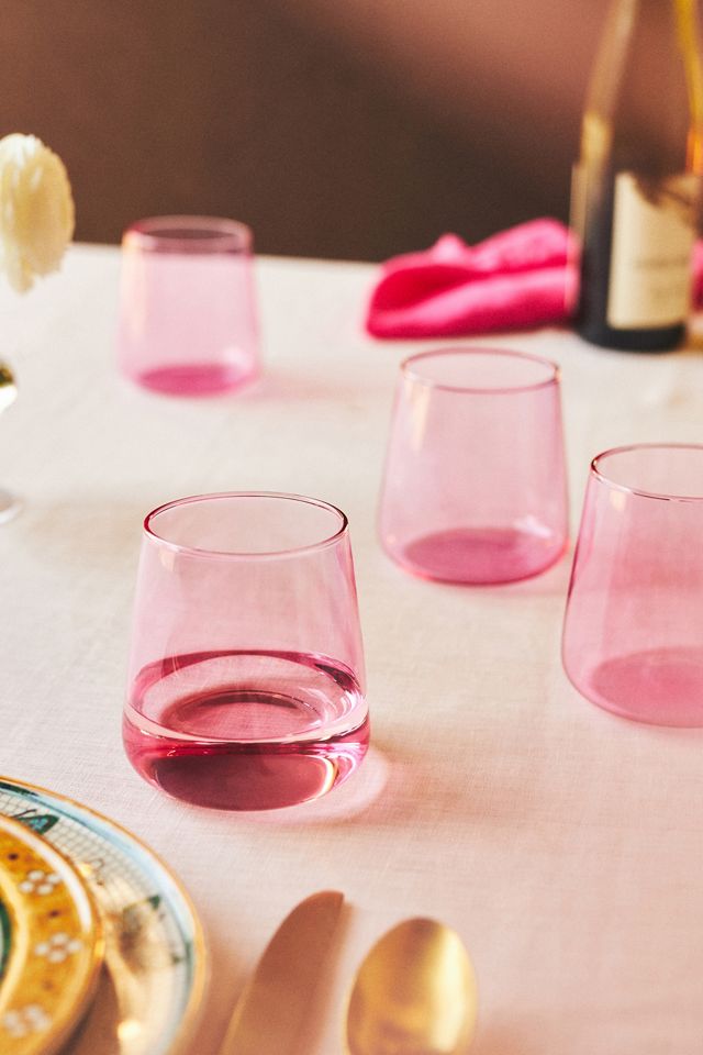 Morgan Stemless Wine Glasses, Set of 4