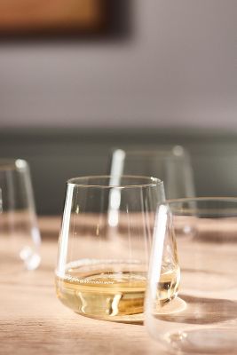 Anthropologie Morgan Stemless Wine Glasses, Set Of 4 In Gold