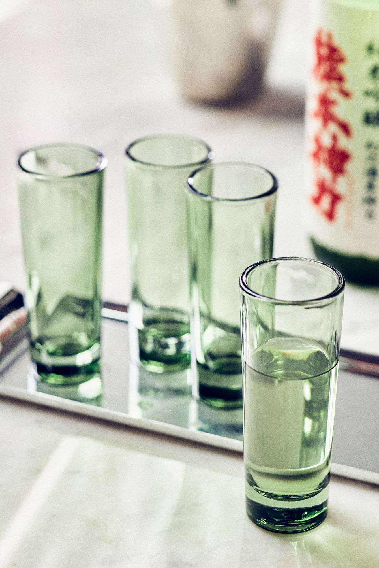 Morgan Shot Glasses, Set of 4 - Sage, Standard, Set Of 4