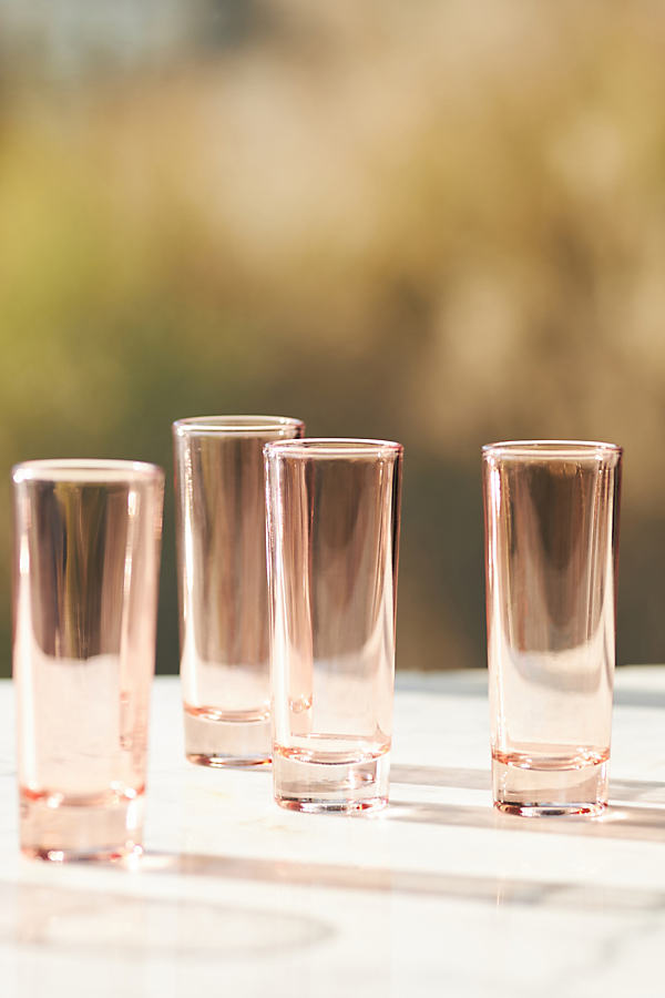 Anthropologie Morgan Shot Glasses, Set Of 4 In Pink