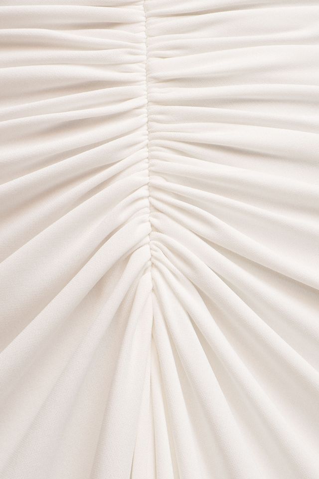 BHLDN Simone Strapless Bustier Ruched Wedding Gown #4